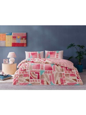 Braventa Collection Holden Düz Pamuk Nevresim Takımı, Pembe, Çift Kişilik