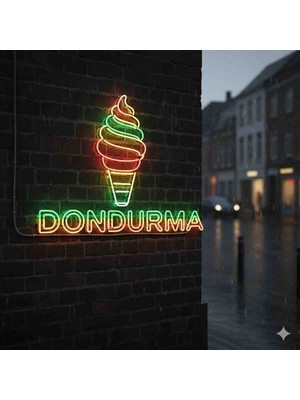 Kamer Neon LED Işıklı Dondurma