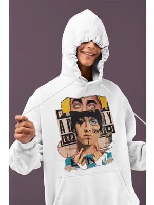 Sevbano Özel Tasarım Eminem Rapper Baskılı Unisex Oversize Şarkıcı Hoodie