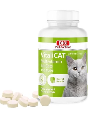 Braventa Collection Biopetactive Vitalicat Kediler Için Multivitamin 150 Tablet