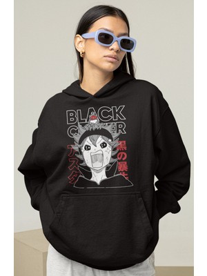 Sevbano Black Clover Baskılı Unisex Oversize Anime Hoodie