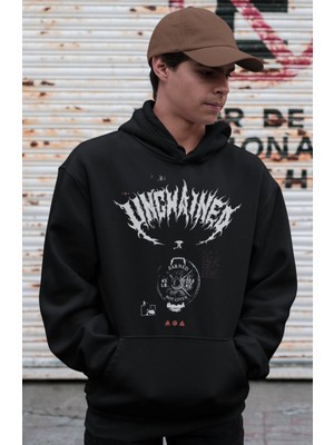 Sevbano Tasarım Bodybuilding Fitness Baskılı Unisex Oversize Sporcu Hoodie