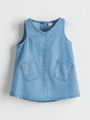 Lc Waikiki Yeni Sezon V Yaka Kız Bebek Jean Elbise