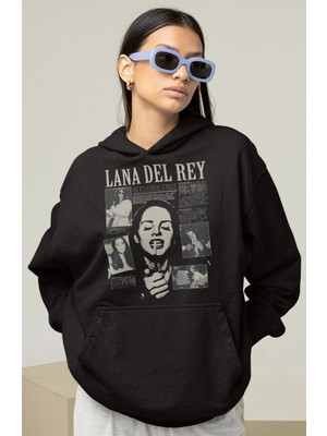 Sevbano Lana Del Rey Baskılı Unisex Oversize Şarkıcı Hoodie