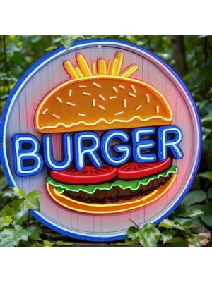 Kamer Neon LED Işıklı Burger