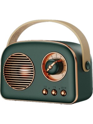 Çeşithane Retro Vintage Kablosuz Bluetooth Hoparlör - 3D Surround Ses Kaliteli, Fm Radyo, Usb/tf Kart/aux Destekli Nostaljik Tasarım Hediye Seti