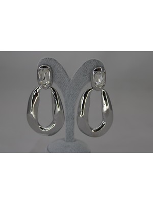 Seherden Taşlı Metal Küpe