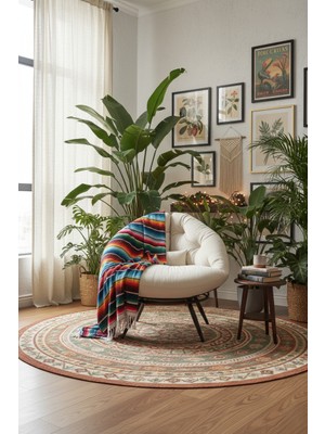 AVYNA Geniş Oturma Alanlı Berjer Tekli Koltuk – Modern Şık Tasarım, Yastıklı, Çelik Iskelet, Krem