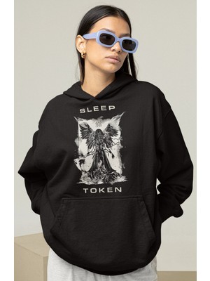 Sevbano Sleep Token Rock Metal Baskılı Unisex Oversize Müzik Grubu Hoodie