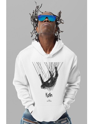 Sevbano Korn The Nothing Baskılı Unisex Oversize Rock Metal Müzik Grubu Hoodie