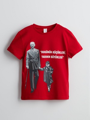 Lc Waikiki Yeni Sezon Atatürk Baskılı Erkek Çocuk Tişört