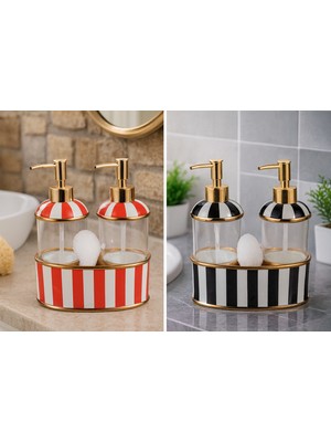 Arow Arroyo Sıvı Sabunluk Seti / Siyah / Cam