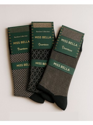 Çamaşır Kenti Missbella Bambu Desenli Erkek Çorap