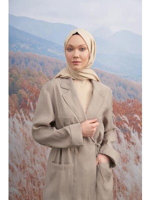 Armanda Monogram Desen Şal 3098-AÇIK Bej