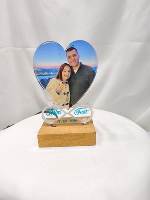 Plexim Kişiye Özel Sonsuzluk Pleksi Biblo 15MM – LED Işıklı Masaüstü Fotoğraf