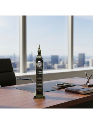 Maks Toys Dekoratif Vintage Metal Londra Big Ben Saat Kulesi Retro