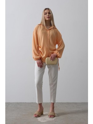 Etiler Collection Biye Detaylı Ayrobin Gömlek - Somon