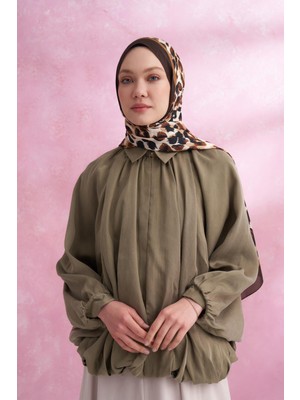 Armanda Leopar Vual Multi Desen Şal 6041-KAHVE