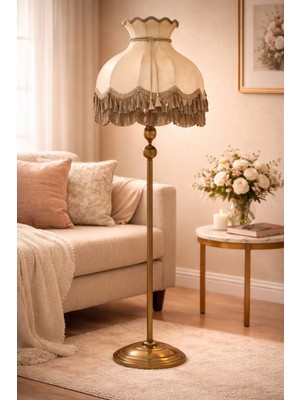 Aura Bej Renk Klasik Lambader-Altın Ayak