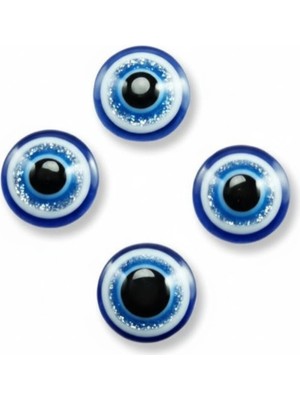 İğne İzi Simli Nazar Boncuğu 8 mm (100 Adet )