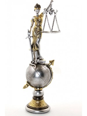 Marsilyan Polyester Dünya Küre Üzerinde Adalet Biblosu Model 1