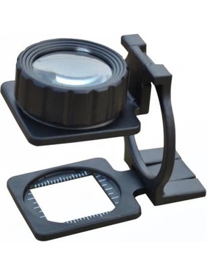 Karahanbey -Tekstilciler Için Kumaş Kontrolü Büyüteç,katlanan, Metal 15X Büyütme ( Lisinya )