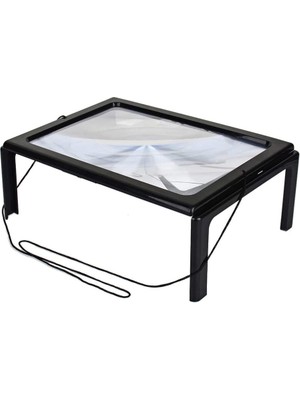 Karahanbey -Yaşlılar Için A4 Boyutu Masa Tipi Işıklı Okuma Büyüteç TH-275205B ( Lisinya )