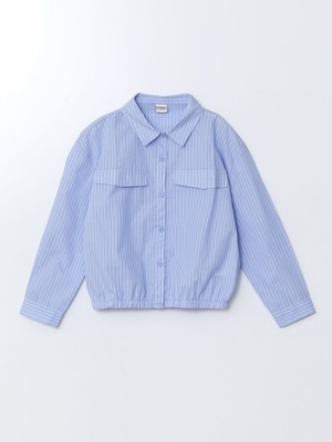 Lc Waikiki Yeni Sezon Çizgili Kız Çocuk Gömlek