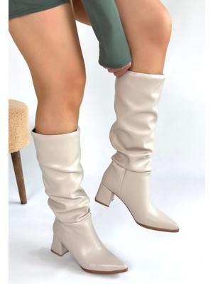 Karahanbey Pitay Ten Cilt Topuklu Çizme - Lisinya