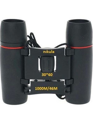 Karahanbey 30X60 Cepte Taşımalı Kauçuk Kaplamalı Mini Dürbün-Siyah ( Lisinya )