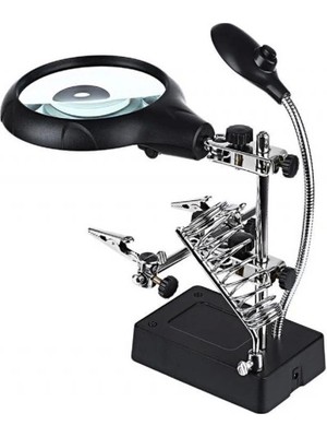 Karahanbey -Masa Üstü Mandallı ,2.5X90MM, 7.5X34MM Mercekli ,adaptörlu Işıklı Büyüteç ( Lisinya )