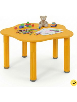 Bahçe Oyuncak Papatya Çocuk Aktivite Masası 3+ Yaş Kreş Anaokulu Oyun Masası Dayanıklı Plastik Eğitici