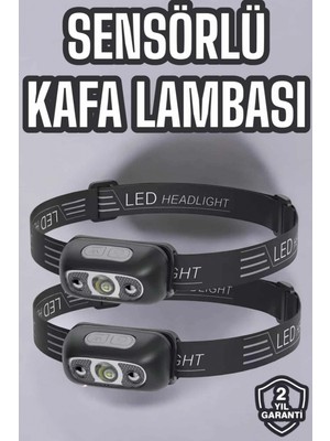 Marsilyan Kafa Lambası Kamp Lambası Led Işık Şarjlı Ayarlanabilir