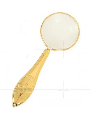 Karahanbey -Altın Renkli 5X-45MM Zarif Işlemeli Özel Tasarlanmış Hediye BÜYÜTEÇ-MG18155-7 ( Lisinya )