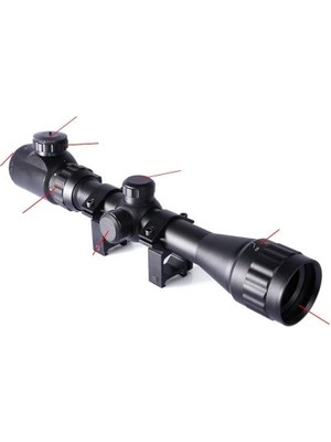 Karahanbey 3-9X32AOEG Çift Işık Kırmızı Yeşil Kaynaklı Dürbünü ( Lisinya )