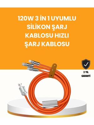 Karahanbey Çoklu Cihaz Dostu 120 W Hızlı Şarj Kablosu – Tek Kablo ile Her Cihaz Elinizin Altında - Lisinya