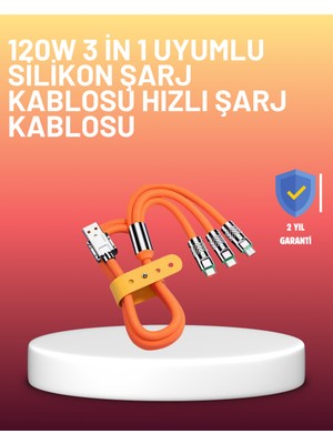 Karahanbey Çinko Alaşımlı Uçlu 120 W Şarj Kablosu – Dolaşmaya Dayanıklı 1,2 M USB Kablo - Lisinya