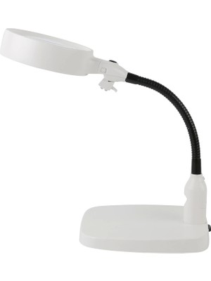 Karahanbey -Masaüstü 10X LED Işıklı Büyüteç Okuma El Sanatları Onarım Büyüteç 7765 ( Lisinya )