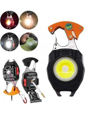 Marsilyan El Feneri Led Anahtarlık Çok Fonksiyonlu Mini Çakmak Özellikli