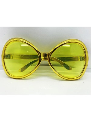 Marsilyan Altın Renk Yeşilçam Nostalji 80LI Yıllar 90LI Yıllar Parti Gözlüğü  7X16 cm