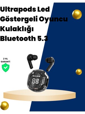 Bluetooth 5.3 Kablosuz Kulaklık 30MM Sürücü LED Ekranlı Mikrofonlu