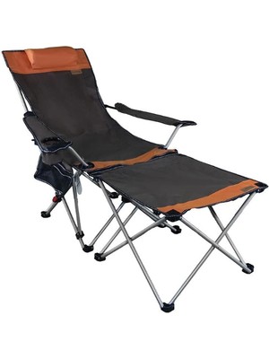 Madfox Prowler 3 Kademeli Yatabilen Kamp Sandalyesi Kahverengi-Turuncu