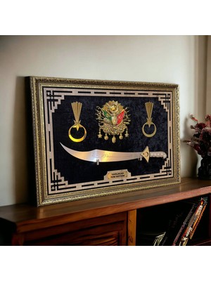 PremiumPort Kişiye Özel Osmanlı Tuğralı Paslanmaz Dekoratif Tablo