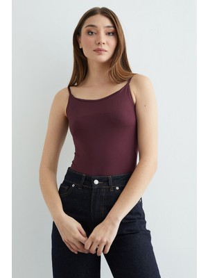 FullaModa Basic Ip Askılı Çıtçıtlı Body