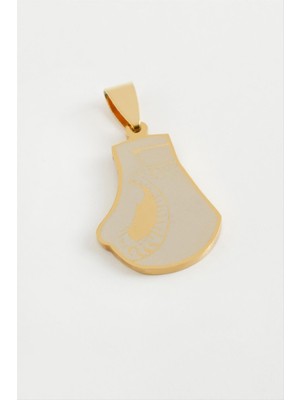 SiHako Boks Eldiveni Çelik Kolye Ucu 2,5 cm