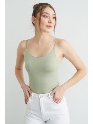 FullaModa Basic Ip Askılı Çıtçıtlı Body