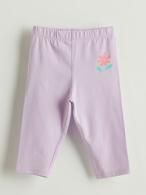 Lc Waikiki Yeni Sezon Beli Lastikli Çiçekli Kız Çocuk Tayt