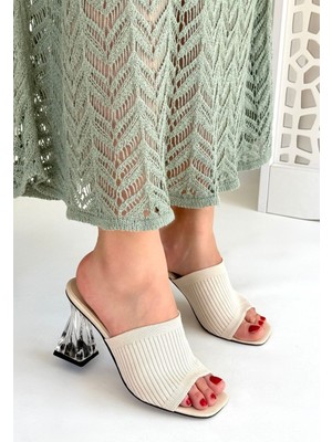 Modanı Seç Evra Ten Triko Topuklu Terlik