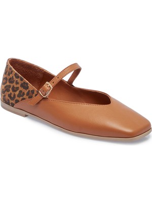 Tergan Taba Hakiki Deri Leopar Kadın Babet - K25I1BB67848-A29