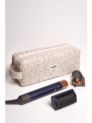 Estrella Paris Papatya Dy-Son Airwrap ve Tüm Saç Şekillendiriciler Için Xl Boy Çanta Seyahat Çantası Bej Çizgi